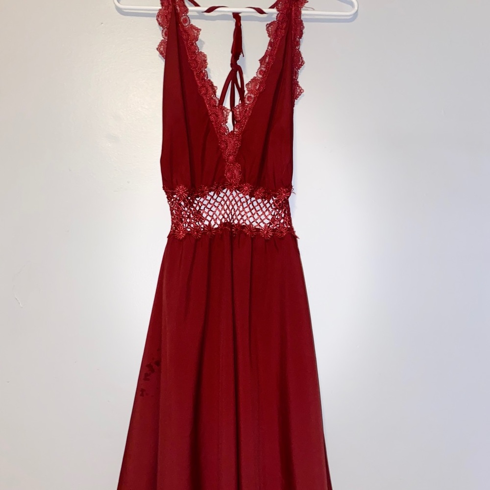 Casual red dress